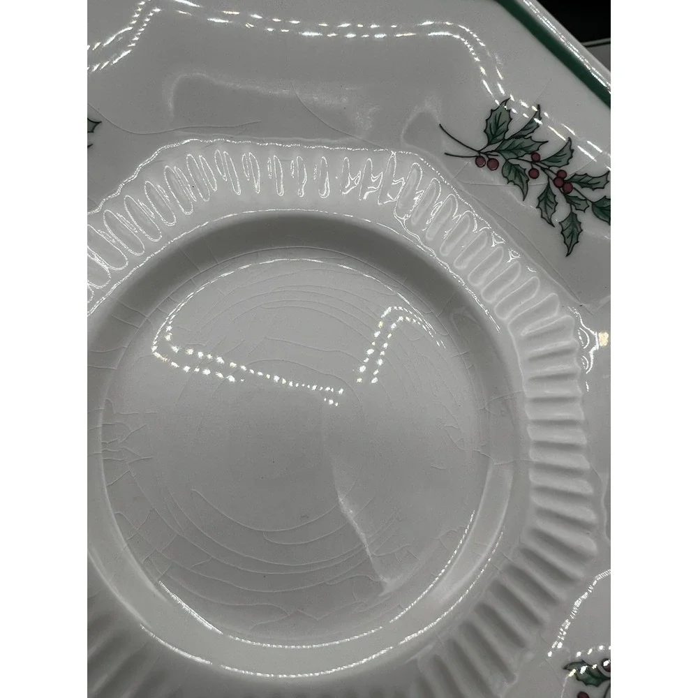 🎄‎ Nikko Christmastime Coffee Cup & Saucer Set–Holly & Christmas Tree–Vintage☕